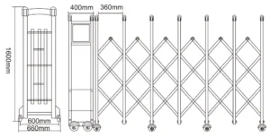 retractable driveway gate structure