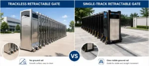trackless-vs-single-track-retractable-gates