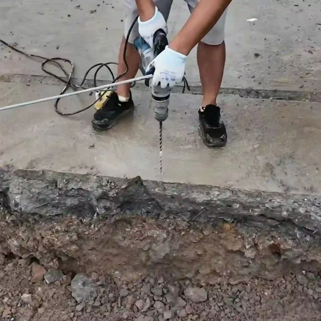 Measuring and marking the installation positions of automatic bollards