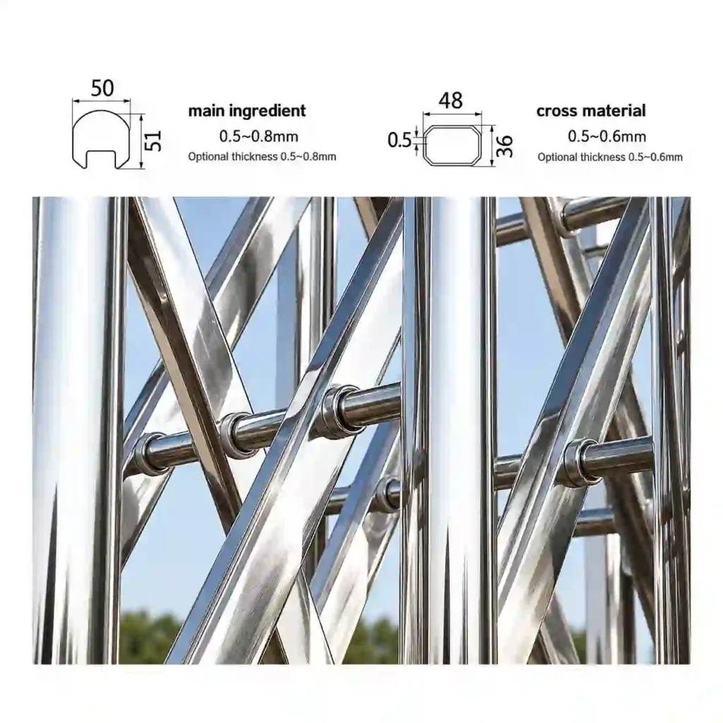 automatic-sliding-driveway-gate-material-profile-thickness