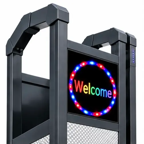 Automatic retractable gate LED display